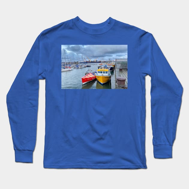 Port of Blyth Import Dock Long Sleeve T-Shirt by Violaman